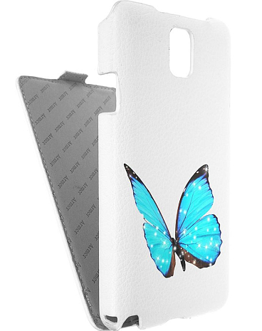 Кожаный чехол для Samsung Galaxy Note 3 (N9005) Armor Case "Full" (Белый) (Дизайн 4/4)