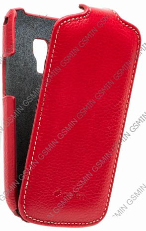 Кожаный чехол для Samsung Galaxy S Duos (S7562) Melkco Premium Leather Case - Jacka Type (Red LC)