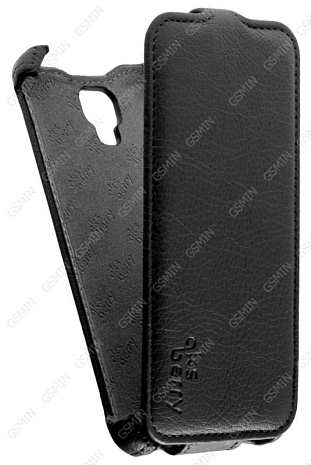 Кожаный чехол для Alcatel Pixi 4 (5) 5010D Aksberry Protective Flip Case (Черный)