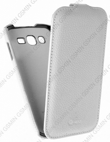 Кожаный чехол для Samsung Galaxy Grand (i9082) Sipo Premium Leather Case - V-Series (Белый)