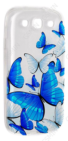 Чехол силиконовый для Samsung Galaxy S3 (i9300) TPU (Прозрачный) (Дизайн 11)