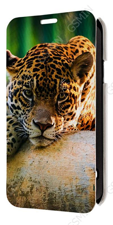 Кожаный чехол для Samsung Galaxy S5 Armor Case - Book Type (Белый) (Дизайн 167)