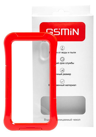 Водонепроницаемый чехол для Apple iPhone X/XS GSMIN WaterProof Case (Красный)