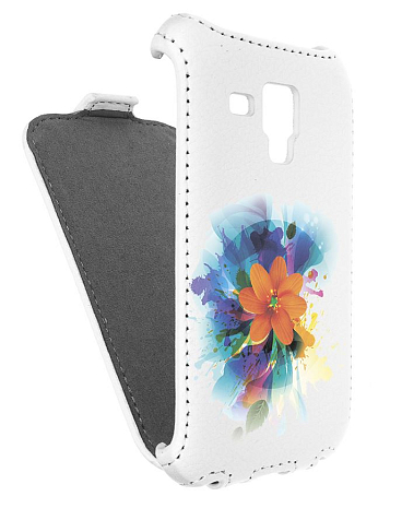 Кожаный чехол для Samsung Galaxy Trend Plus S7580/S7582 Armor Case (Белый) (Дизайн 6/6)