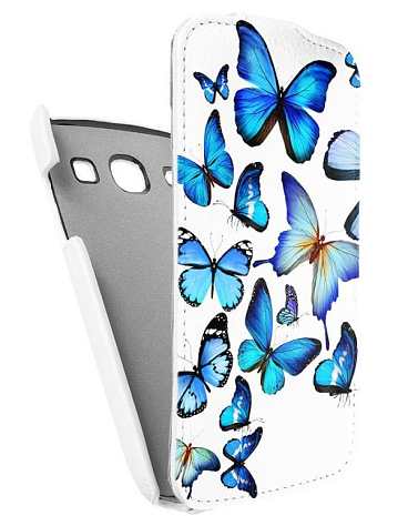 Кожаный чехол для Samsung Galaxy Core (i8260) Armor Case "Full" (Белый) (Дизайн 13/13)