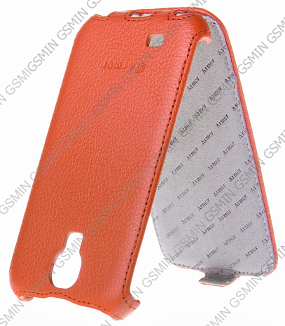 Кожаный чехол для Samsung Galaxy S4 (i9500) Armor Case (Оранжевый)