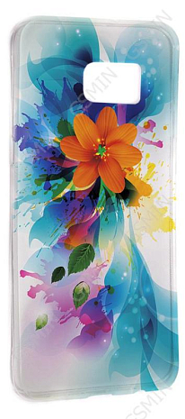 Чехол силиконовый для Samsung Galaxy Note 5 TPU (Прозрачный) (Дизайн 6)