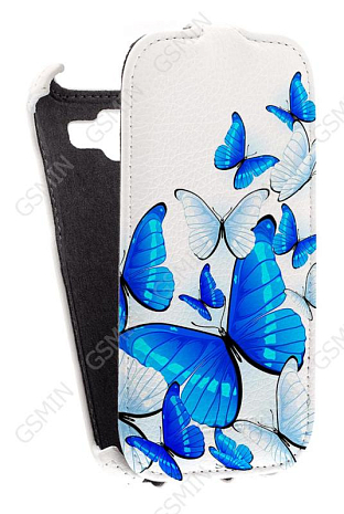 Кожаный чехол для Samsung Galaxy Win Duos (i8552) Redberry Stylish Leather Case (Белый) (Дизайн 11/11)