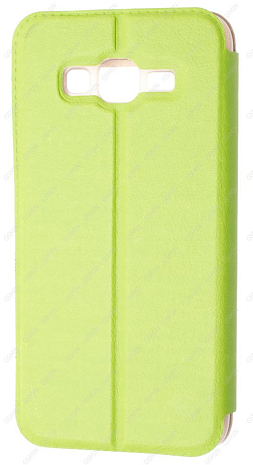 Кожаный чехол для Samsung Galaxy Grand Prime G530H Armor Case Book с окном на магните (Зеленый)
