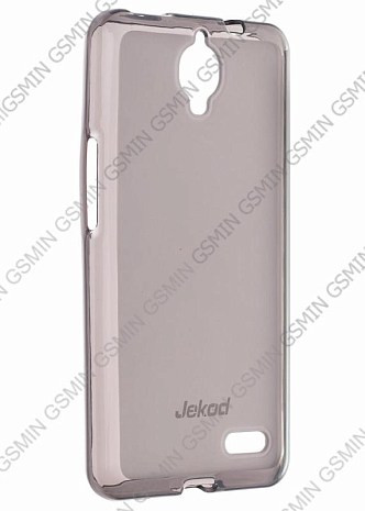 Чехол силиконовый для Alcatel One Touch Idol 6030 Jekod (Прозрачно-черный)
