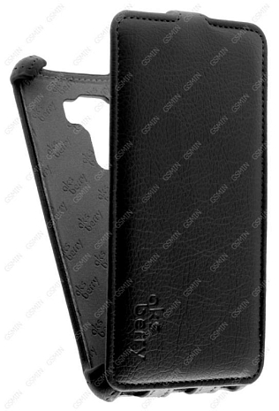 Кожаный чехол для Asus Zenfone 3 Laser ZC551KL Aksberry Protective Flip Case (Черный)