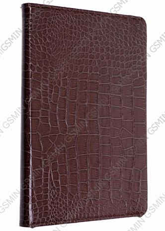 Кожаный чехол для iPad 2/3 и iPad 4 RHDS Fashion Leather Case - Crocodile glossy - Вращающийся (Коричневый)