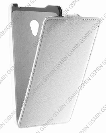 Кожаный чехол для Asus Zenfone 6 Art Case (Белый)