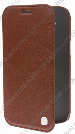 Кожаный чехол для Samsung Galaxy Win Duos (i8552) Hoco Crystal Leather Case (Коричневый)