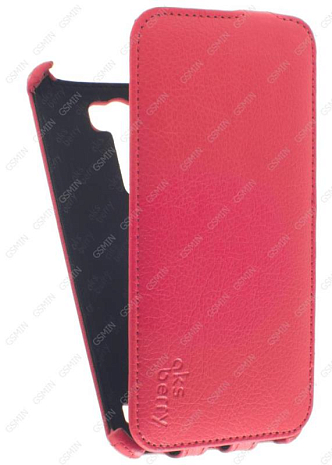 Кожаный чехол для Asus Zenfone 2 Laser ZE601KL Aksberry Protective Flip Case (Красный)