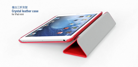 Кожаный чехол для iPad mini Hoco Crystal Leather Case (Красный)