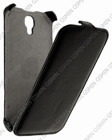 Кожаный чехол для Alcatel One Touch Scribe HD / 8008D Armor Case (Черный)