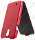 Кожаный чехол для Samsung Galaxy S4 (i9500) Melkco Premium Leather Case - Jacka Type (Crocodile Print Pattern - Red)