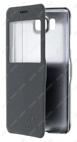 Чехол-книжка для  Samsung Galaxy Alpha (G850F) Nillkin Fresh Series с окном (Черный)