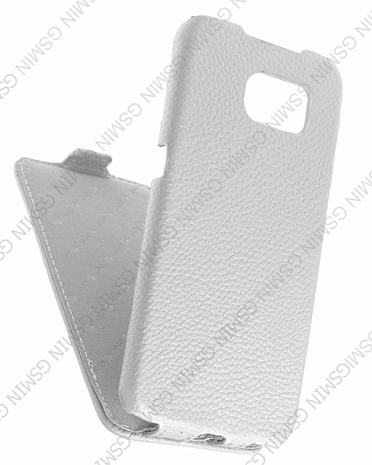Кожаный чехол для Samsung Galaxy S6 G920F Sipo Premium Leather Case - V-Series (Белый)