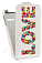 Кожаный чехол для Alcatel POP D1 4018D Art Case (Белый) (Дизайн 14/14)