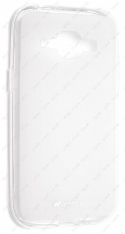 Чехол силиконовый для Samsung Galaxy J1 (J100H) Melkco Poly Jacket TPU (Прозрачно-Матовый)