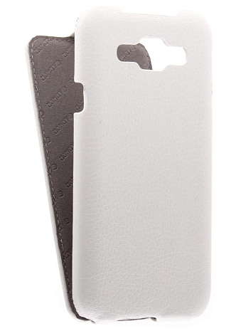 Кожаный чехол для Samsung Galaxy E5 SM-E500F/DS Armor Case "Full" (Белый) (Дизайн 145)