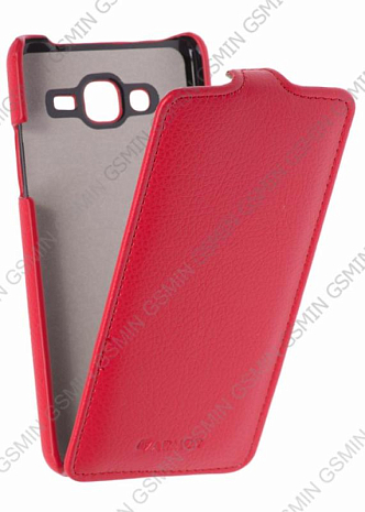 Кожаный чехол для Samsung Galaxy Grand Prime G530H Armor Case "Full" (Красный)