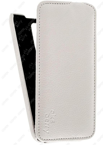 Кожаный чехол для Asus Zenfone 2 ZE550ML / Deluxe ZE551ML Aksberry Protective Flip Case (Белый)