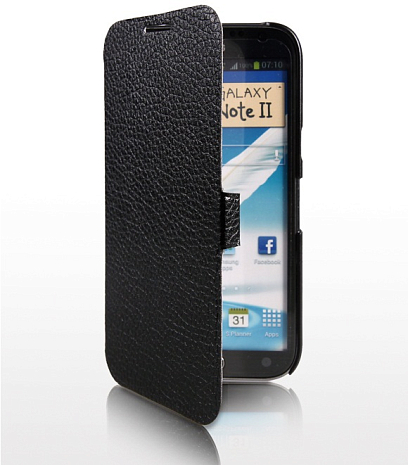 Кожаный чехол для Samsung Galaxy Note 2 (N7100) Yoobao Slim Leather case (Черный)