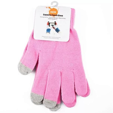 Перчатки Touch Glove для сенсорных (емкостных) экранов (Светло-розовый)