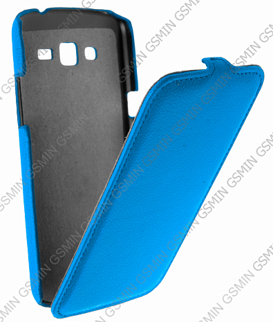 Кожаный чехол для Samsung Galaxy Grand 2 (G7102) Armor Case "Full" (Голубой)
