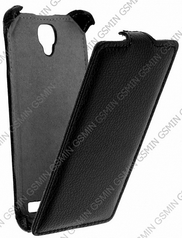 Кожаный чехол для Alcatel One Touch Idol 6030 Armor Case (Черный)