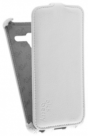 Кожаный чехол для Alcatel One Touch POP 3 5065D Aksberry Protective Flip Case (Белый)