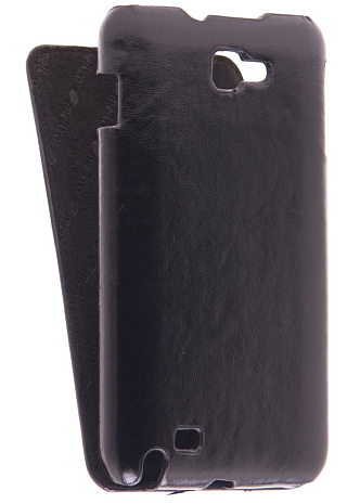 Кожаный чехол для Samsung Galaxy Note (N7000) Melkco Premium Leather Case -Limited Edition Jacka Type (Vintage Black / Crocodile Print Pattern)