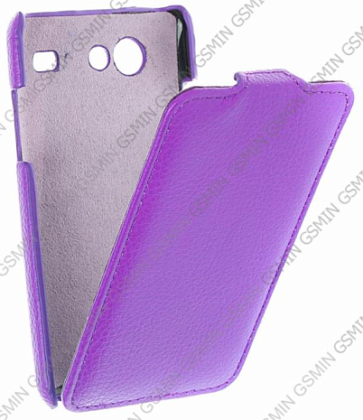 Кожаный чехол для Samsung Galaxy S Advance (i9070) Art Case (Фиолетовый)