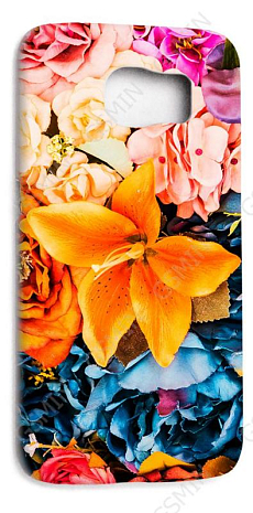 Кожаный чехол-накладка для Samsung Galaxy S6 G920F Aksberry (Белый) (Дизайн 9)