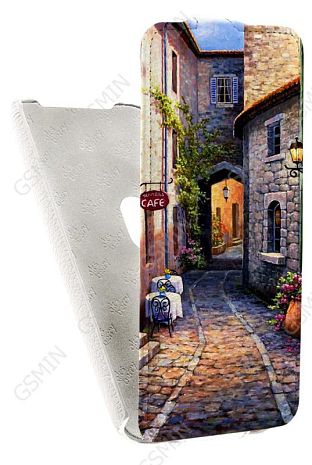 Кожаный чехол для ASUS ZenFone Zoom ZX551ML Aksberry Protective Flip Case (Белый) (Дизайн 116)