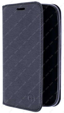 Кожаный чехол для Samsung Galaxy J1 mini (2016) Pulsar на магните (Черный)