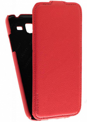 Кожаный чехол для Samsung Galaxy Mega 5.8 (i9150) Aksberry Protective Flip Case (Красный)