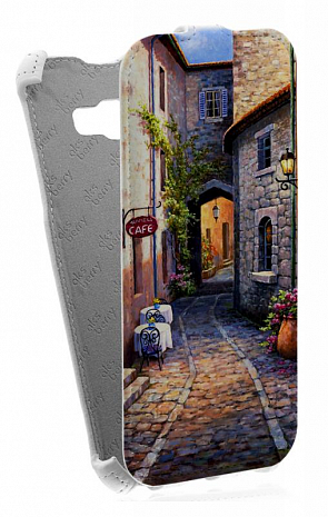 Кожаный чехол для Samsung Galaxy A7 (2017) Aksberry Protective Flip Case (Белый) (Дизайн 116)