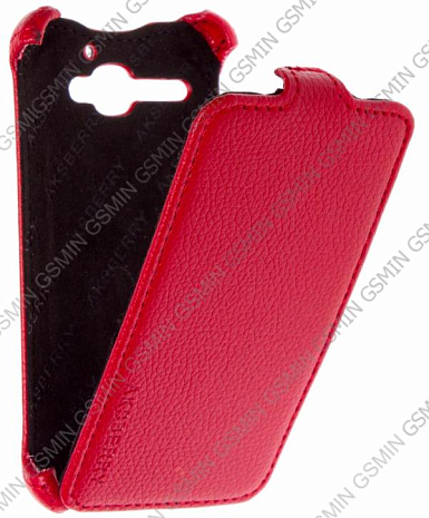 Кожаный чехол для Alcatel One Touch Star / 6010D / S520 Aksberry Protective Flip Case (Красный)