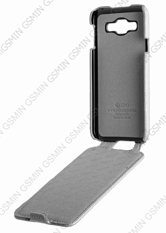 Кожаный чехол для Samsung Galaxy E5 SM-E500F/DS Sipo Premium Leather Case - V-Series (Белый)