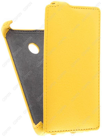 Кожаный чехол для Microsoft Lumia 532 Dual sim Armor Case (Желтый)