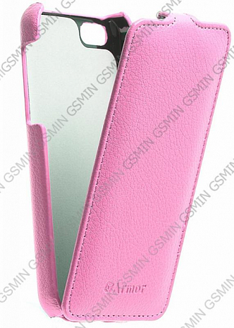 Кожаный чехол для Apple iPhone 5C Armor Case "Full" (Розовый)