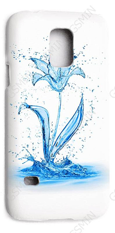 Кожаный чехол-накладка для Samsung Galaxy S5 mini Aksberry (Белый) (Дизайн 8)