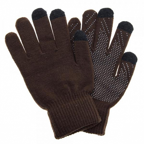 Перчатки Touch Glove для сенсорных (емкостных) экранов (Коричневый)