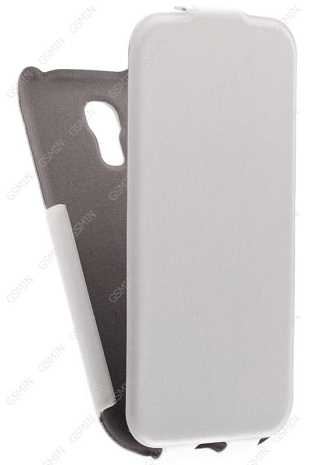 Кожаный чехол для Samsung Galaxy S4 Mini (i9190) Armor Case "Slim" Vintage (Белый)