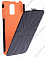 Кожаный чехол для Samsung Galaxy S5 Ferro Ultra Slim Case (Black / Orange)