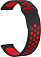 Ремешок силиконовый GSMIN Sport Edition 20 для Samsung Gear Sport / S2 Classic / Galaxy Watch (42 mm) / Watch Active (Черно-красный)